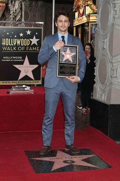 James Franco, který v dubnu oslaví 35. narozeniny, obdržel svou hvězdu na slavném hollywoodském chodníku.