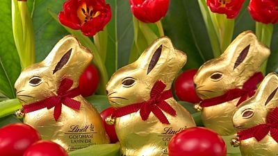 Zlatý zajíček od Lindt z jemné mléčné čokolády - jeho koupí přispějete jednou korunou na projekt Dobrovolnictví, který organizuje pravidelné návštěvy dobrovolníků v dětském centru v pražské Krči. 