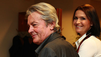 Alan Delon na návštěvě v Praze v roce 2008.