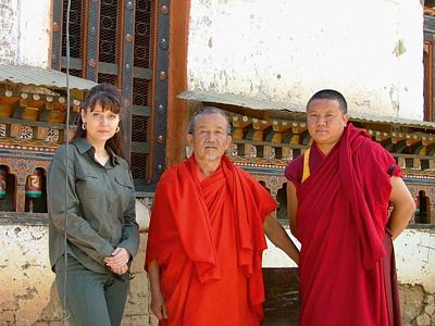 „V buddhistickém klášteře Silung Pekar v Bhútánu, kam jsem zavítala jako první cizinec po 500 letech.“ 