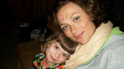 Petra Slavíková se svou malou dcerkou. 